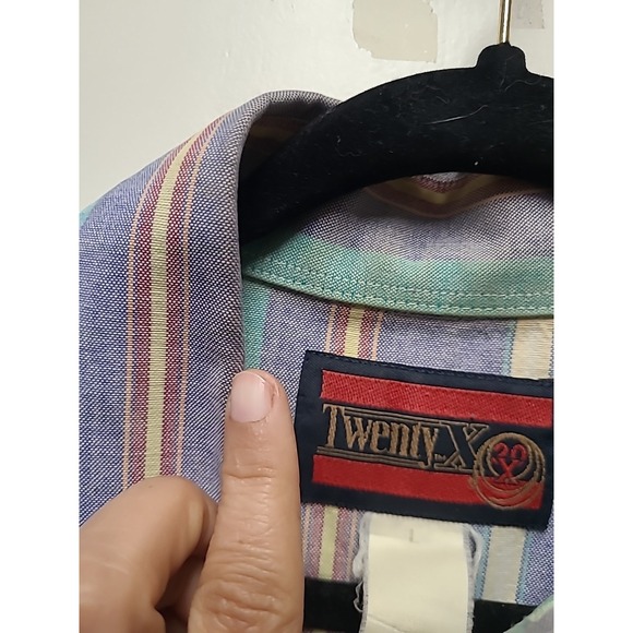 Vintage Twenty X Button Down Long  Sleeve Plaid Cotton Western Men's Shirt XL - Picture 5 of 8